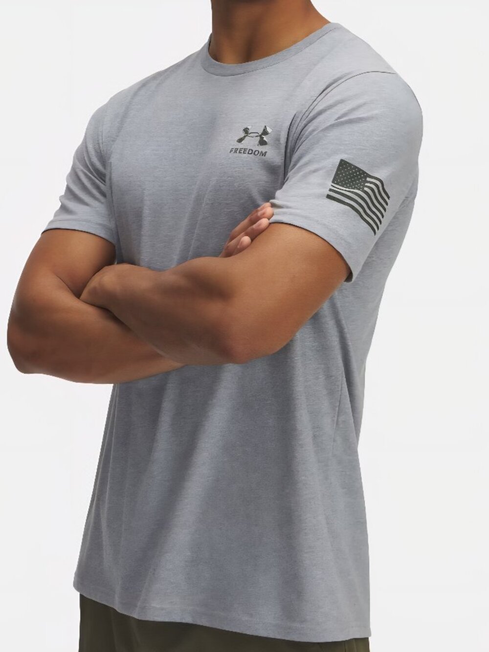 Men's Under Armour Freedom Snake Knife Cotton Steel Gray T-Shirt